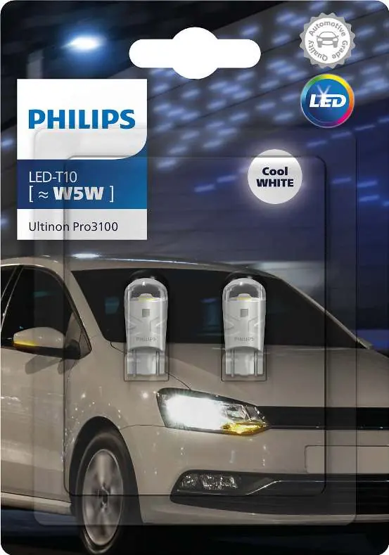 Philips Ultinon Pro3100 SI W5W LED bulb packaging