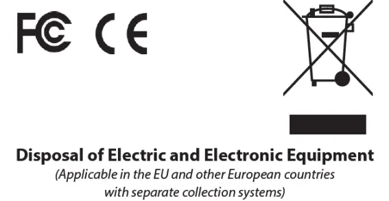 Follow local regulations for the proper disposal of electronic equipment.