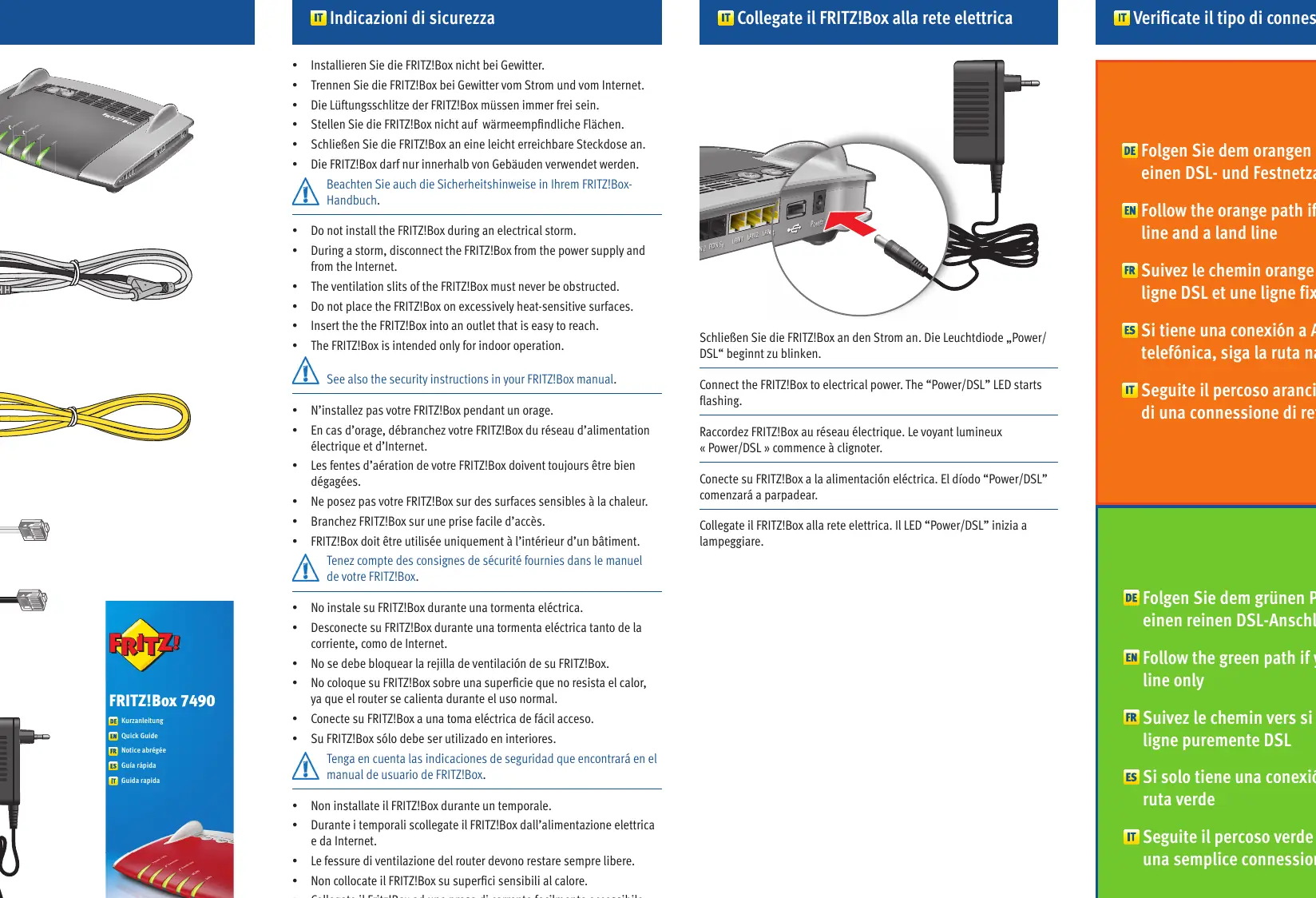 DSL and telephone cable connection