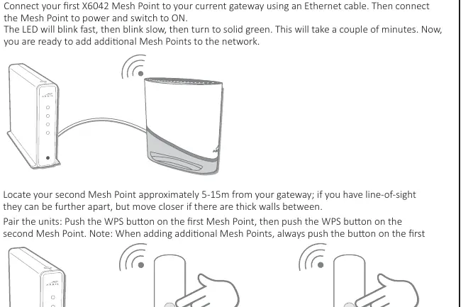 Wired connection setup steps