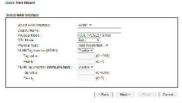 WAN interface selection