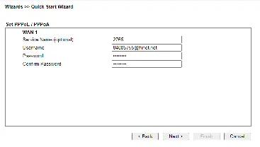 PPPoE/PPPoA settings