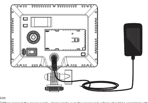 Connecting the light fixture to a power adapter