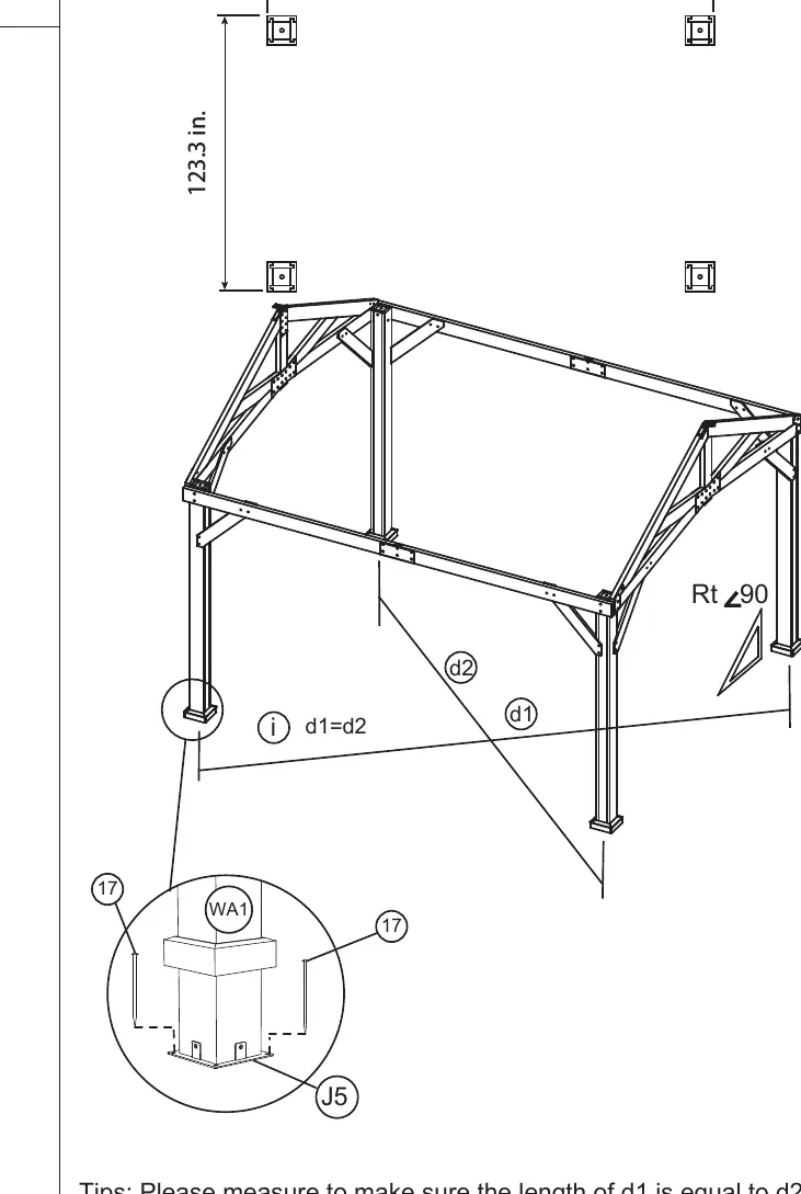 Squaring the frame (Step 6)