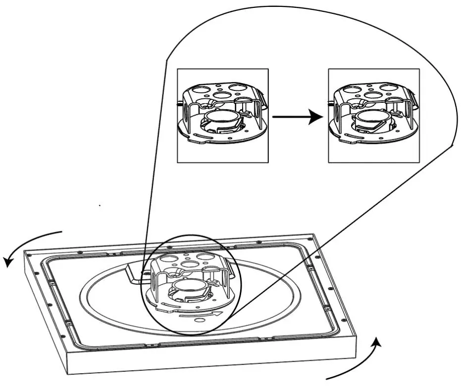 Twist to lock fixture