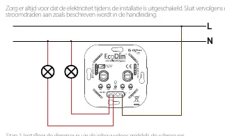 Wiring diagram for the dual dimmer switch.