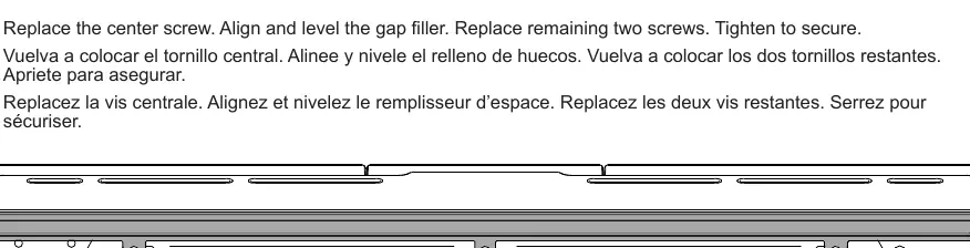 Step 3: Replace the center screw, align, and secure the remaining screws.