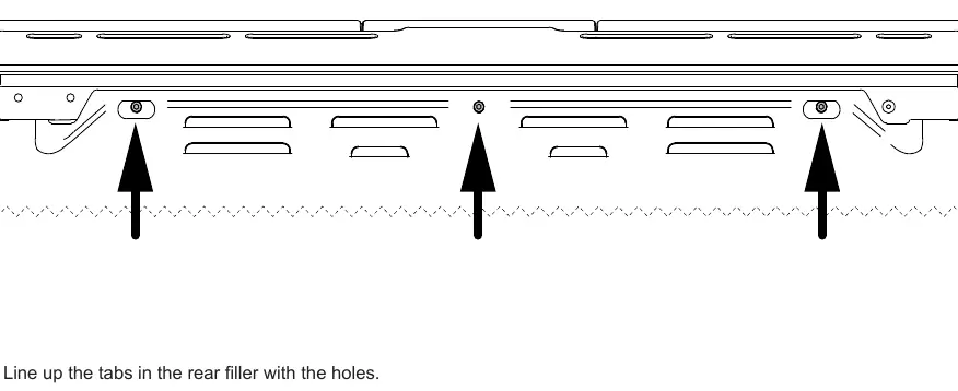 Removing the three screws from the top rear of the range.