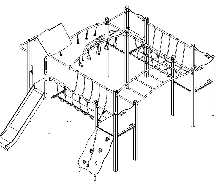 Overview of the 0206S1 playground equipment