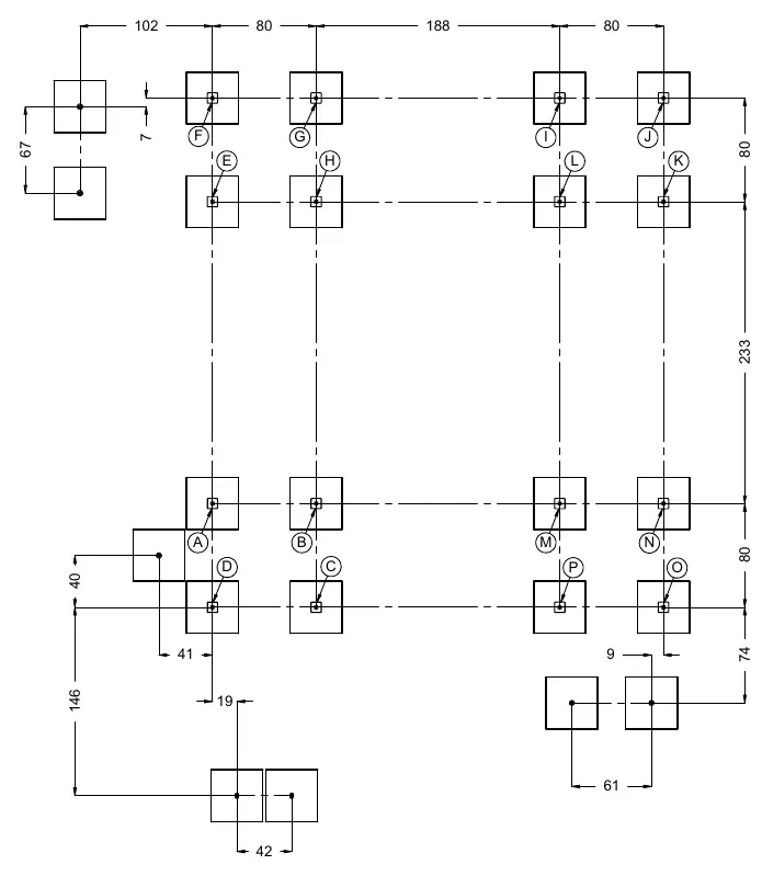 Foundation layout diagram