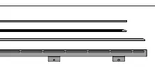 The four-piece trim kit components.