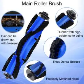 Main roller brush features and maintenance.