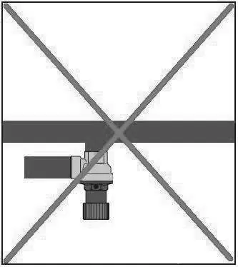Do not install the valve in this orientation.