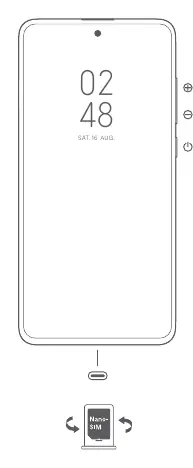 Device layout and SIM card insertion