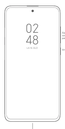 Xiaomi 11T Pro device layout showing buttons and ports.