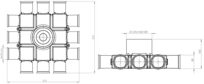Distribution box dimensions