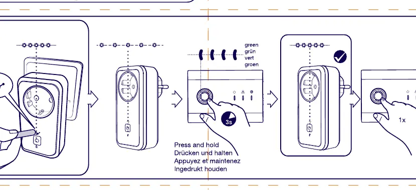 Factory reset and pairing procedure using the side button