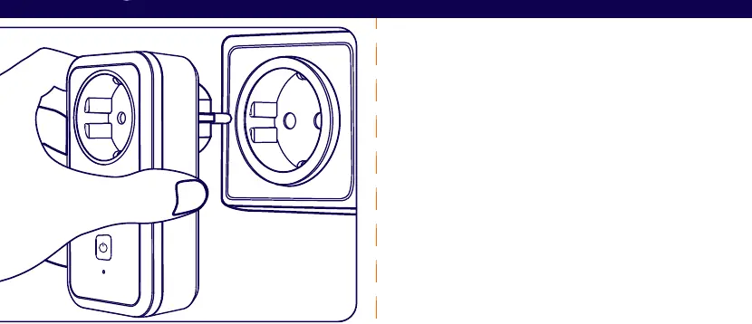 Inserting the smart plug into a wall socket