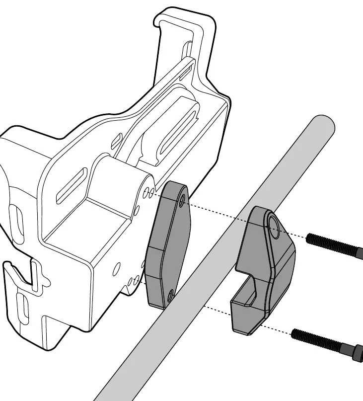 Installation diagram for the bar clamp