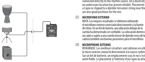 External microphone placement