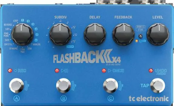 Top panel controls and footswitches