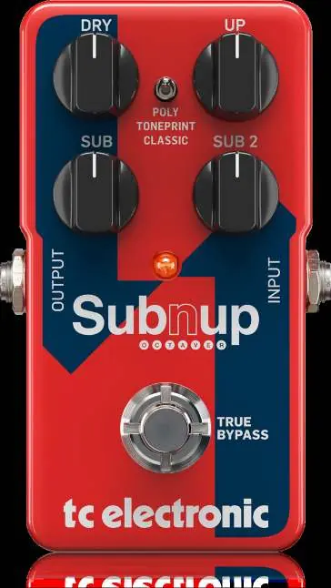 TC Electronic SUB 'N' UP OCTAVER pedal layout