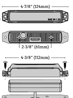 Installation dimensions and mounting gasket placement