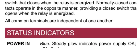 Status LED indicators