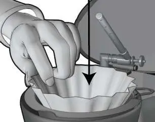 Inserting the paper filter