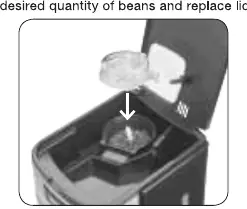 Adding coffee beans