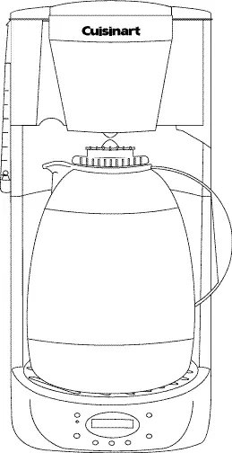 Diagram of coffeemaker components
