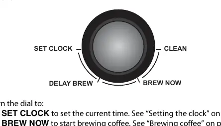Control dial functions