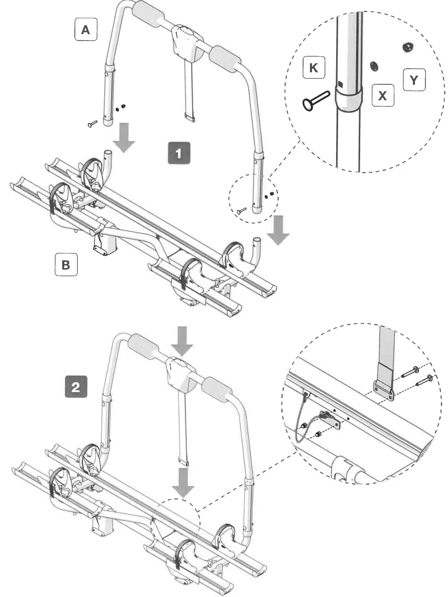 Initial assembly steps 1 and 2