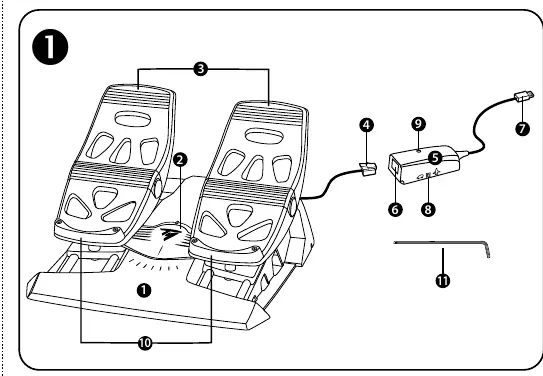 Overview of the TFRP pedal set components.