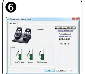 Thrustmaster Control Panel interface.