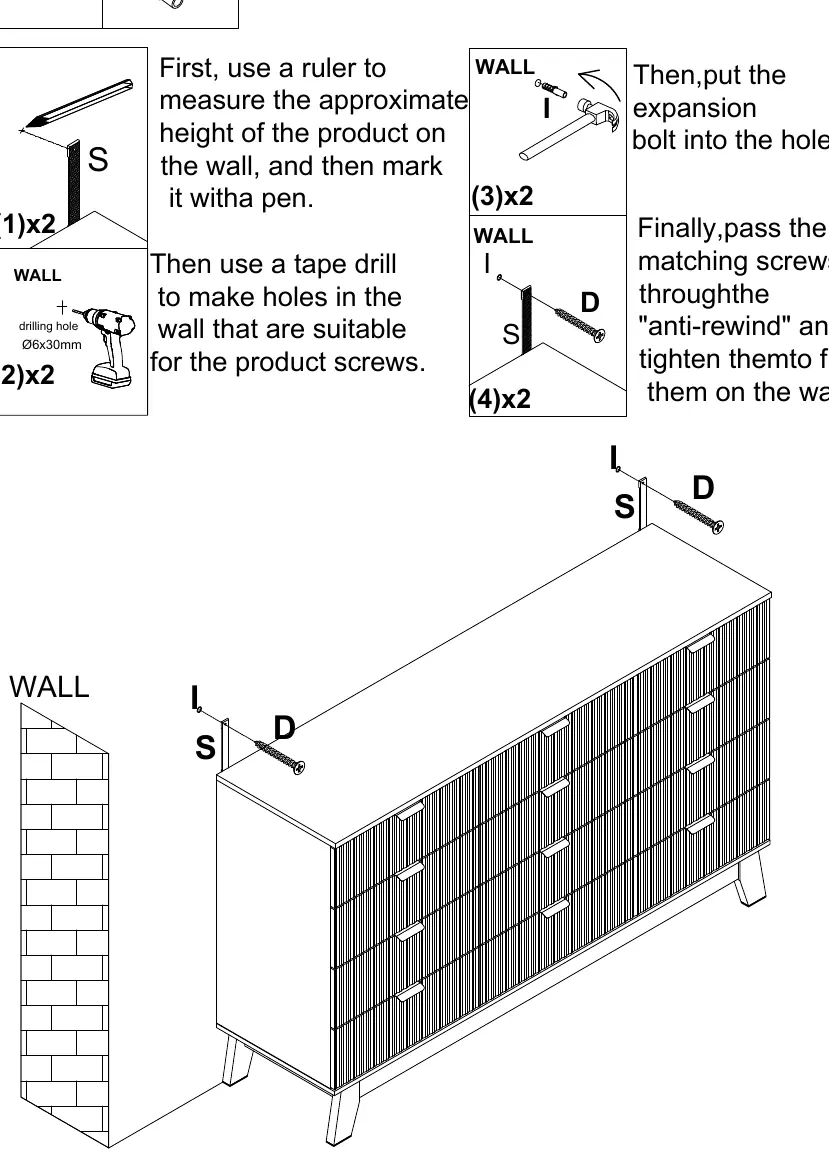 Wall anchoring procedure