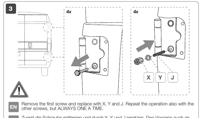 Screw replacement procedure