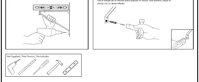 Drilling the hole using the bracket as a guide