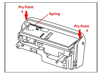 Removing the lock cylinder from the latch cover