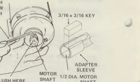 Mounting the motor pulley