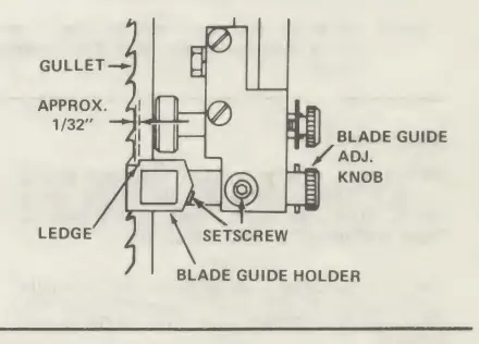 Blade guide adjustment