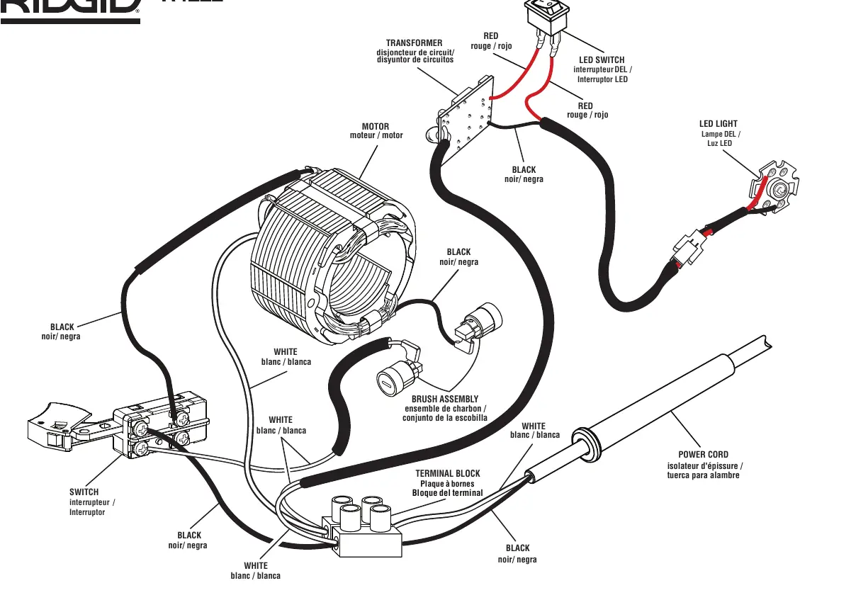 Wiring Diagram for the R4222 Miter Saw.