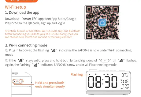 Wi-Fi connecting mode procedure