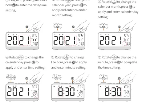 Setting time and date