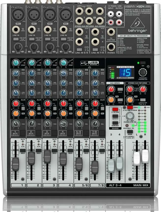 Top panel control layout