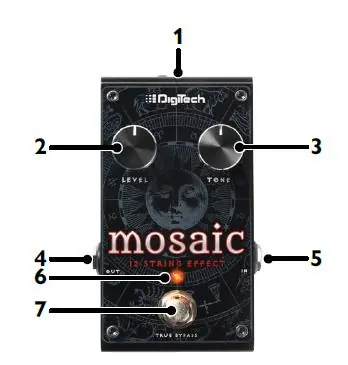 Mosaic pedal interface controls