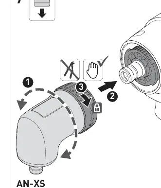 Angle attachment installation