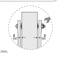 Critical 2mm gap requirement.