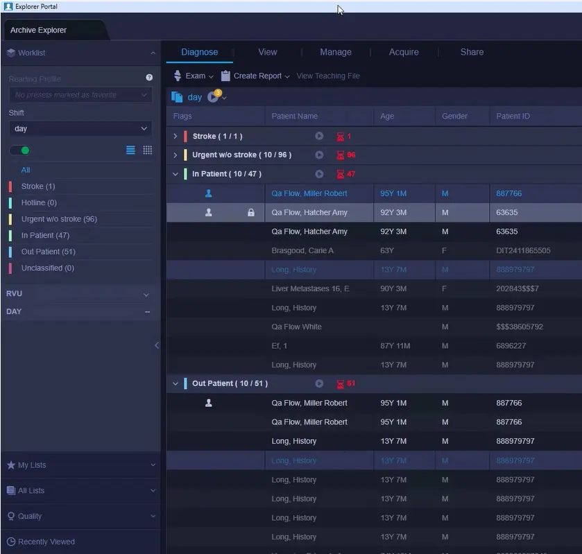Vue Explorer Portal interface