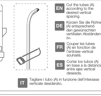 Cutting the tubes to size